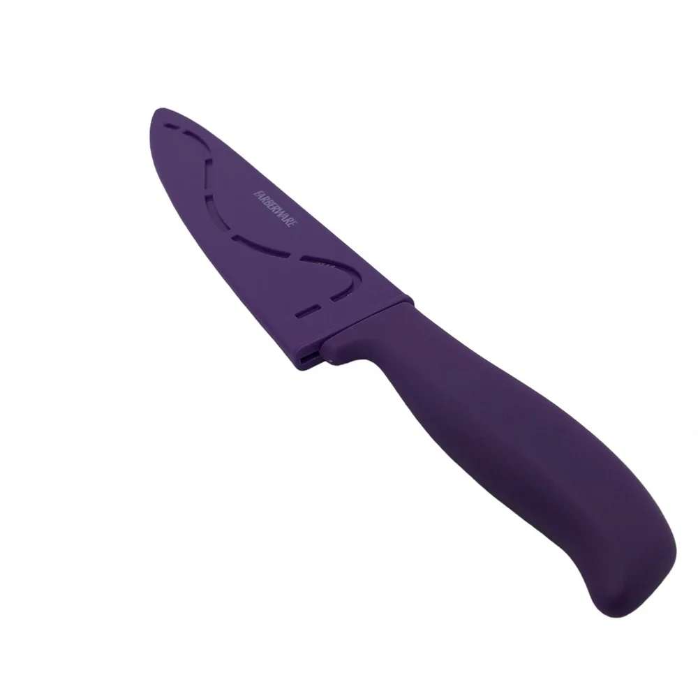 Faberware Cutlery Purple Resin 8” Knive with Blade Cover